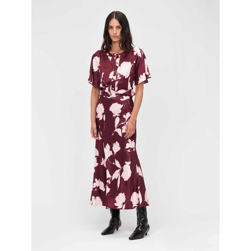 Veronika Maine Cherry Rose Maxi Skirt image number 3